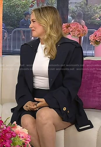 Alicia Silverstone’s navy jacket on Today