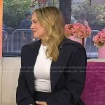 Alicia Silverstone’s navy jacket on Today