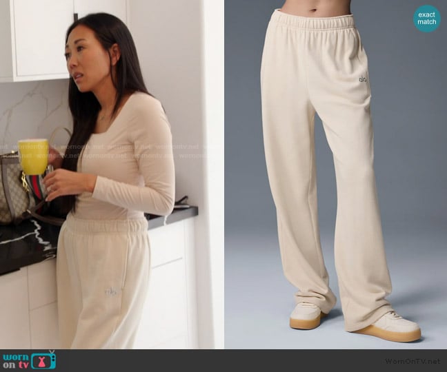 Alo Accolade Straight Leg Sweatpant worn by Katie Ginella on The Real Housewives of Orange County
