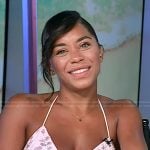 Amaya Espinal’s pink embellished top on Today