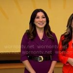 Amber Lee’s purple dress on CBS Mornings