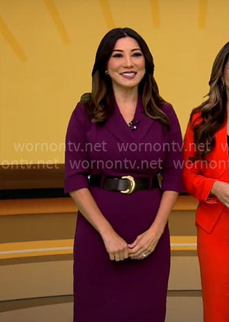 Amber Lee's purple dress on CBS Mornings