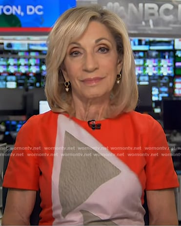 Andrea Mitchell's colorblock dress on Today