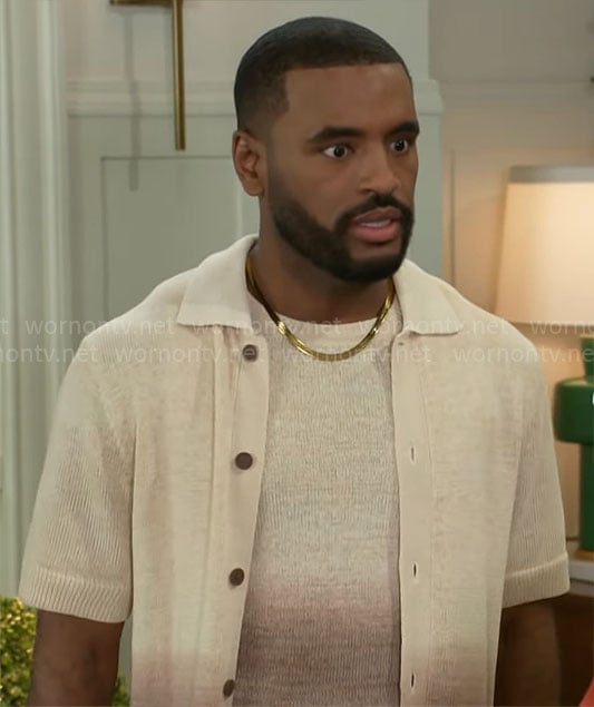 Andre's ombre knit shirt on Beyond the Gates