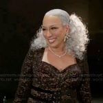 Anita’s black lace jumpsuit on Beyond the Gates