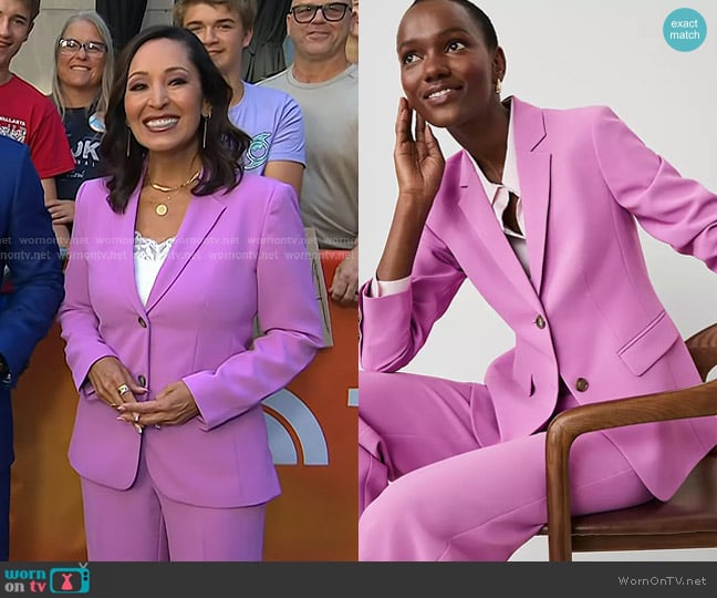 Ann Taylor The Two-Button Blazer and The Side-Zip Straight Pant worn by Lynette Romero on Today