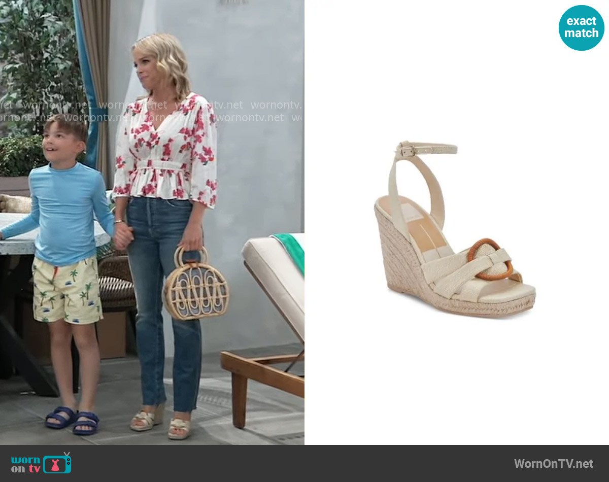 Anthropologie Mini Rattan Suitcase Satchel worn by Maxie Jones (Nicole Paggi) on General Hospital