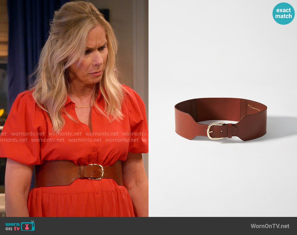 Anthropologie Tabitha Corset Belt worn by Leanne Murphy (Leanne Morgan) on Leanne