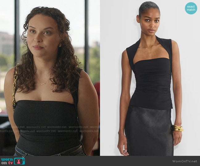 Denise’s black square neck top on The Summer I Turned Pretty