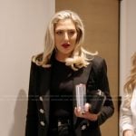 Gina’s black double breasted blazer on The Real Housewives of Orange County