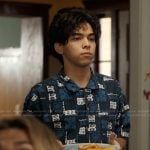 Lee’s blue printed shirt on My Life with the Walter Boys