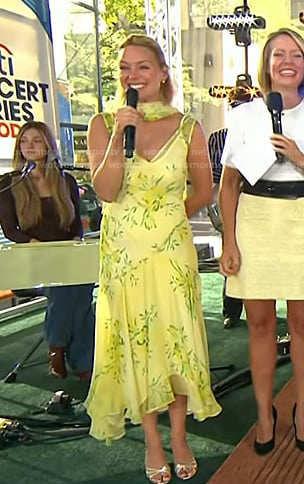 Ashe’s yellow floral dress on Today