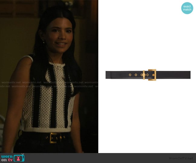 Balmain Black Coin Belt Belt worn by Jackie Howard (Nikki Rodriguez) on My Life with the Walter Boys