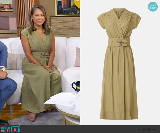 Ba&sh Dove Dress worn by Ginger Zee on Good Morning America