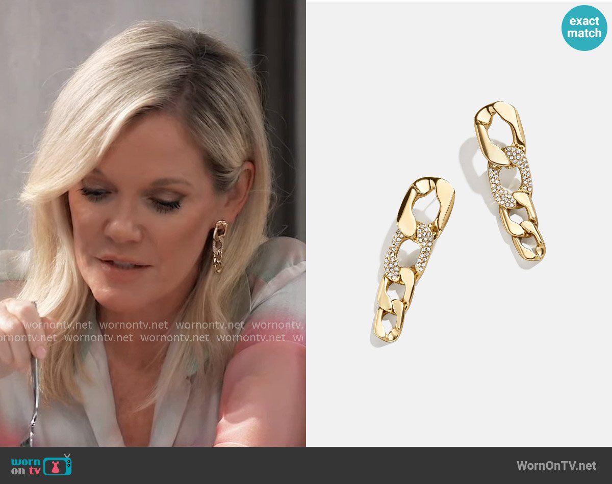 Baublebar Michel Drop Earrings worn by Ava Jerome (Maura West) on General Hospital