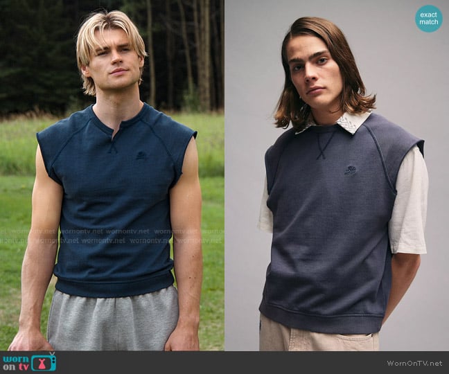 BDG Olly Cut-Off Raglan Sweatshirt worn by Cole Walter (Noah LaLonde) on My Life with the Walter Boys