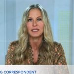 Becky Worley’s green floral print top on Good Morning America