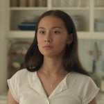 Belly’s white scalloped top and mini skirt on The Summer I Turned Pretty