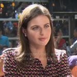 Bianna Golodryga’s printed blouse on CBS Mornings