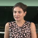 Bianna Golodryga’s animal print top on CBS Mornings