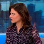 Bianna Golodryga’s printed ruffled jumpsuit on CBS Mornings