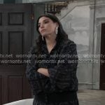 Brook Lynn’s black printed dress on General Hospital