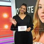 Nessa Diab’s black fringe hem dress on Today