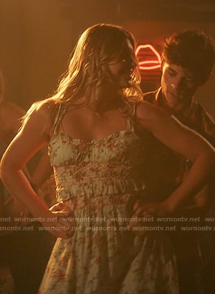 Blake's floral smocked waist dress on My Life with the Walter Boys