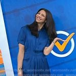 Natalie’s blue band collar dress on Today