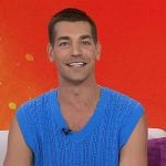 Matt Rogers’s blue knit vest on Today