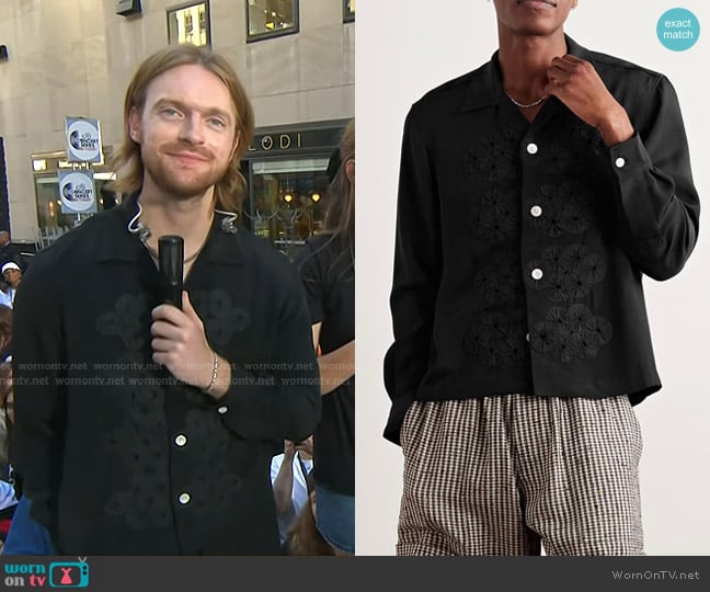 Bode Ribbon Garland Shirt worn by Finneas on Today