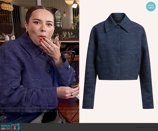 Boss by Hugo Boss Floral Structure Relaxed-Fit Blazer worn by Emily Curl on E! News