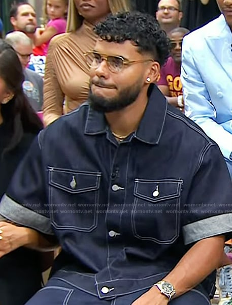 Brian Arenales’s denim shirt and jeans on Today