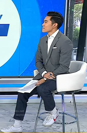 Brian Cheung’s white and red shoes on Today