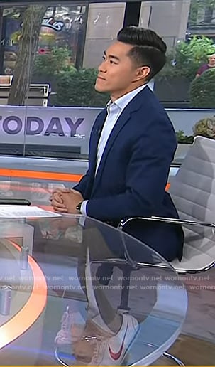 Brian Cheung's white and red shoes on Today