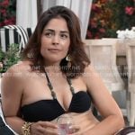 Britt’s black beaded bikini top on General Hospital
