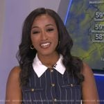 Brittany’s navy pinstripe dress on Good Morning America
