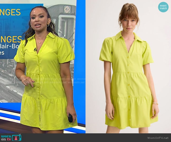 Brochu Walker Havana Mini Dress in Zest worn by Adelle Caballero on Today