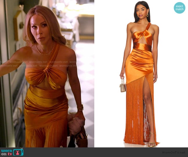 Bronx and Banco Bali Maxi Dress worn by Lisa Hochstein (Lisa Hochstein) on The Real Housewives of Miami