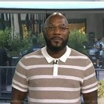 Jeezy’s striped polo on Today