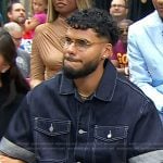 Brian Arenales’s denim shirt and jeans on Today