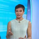 Stephanie’s mint cable knit vest on Today