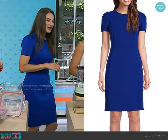 Dr. Michelle Cardel’s blue short sleeve dress on Today