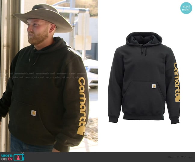 Carhartt Loose Fit Midweight Graphic Hoodie worn by Cole McBee on The McBee Dynasty Real American Cowboys