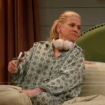 Carol’s green check print pajamas on Leanne