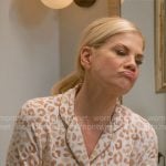 Carol’s leopard print pajamas on Leanne