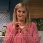 Carol’s pink cardigan on Leanne