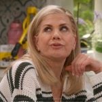 Carol’s striped knit hoodie on Leanne
