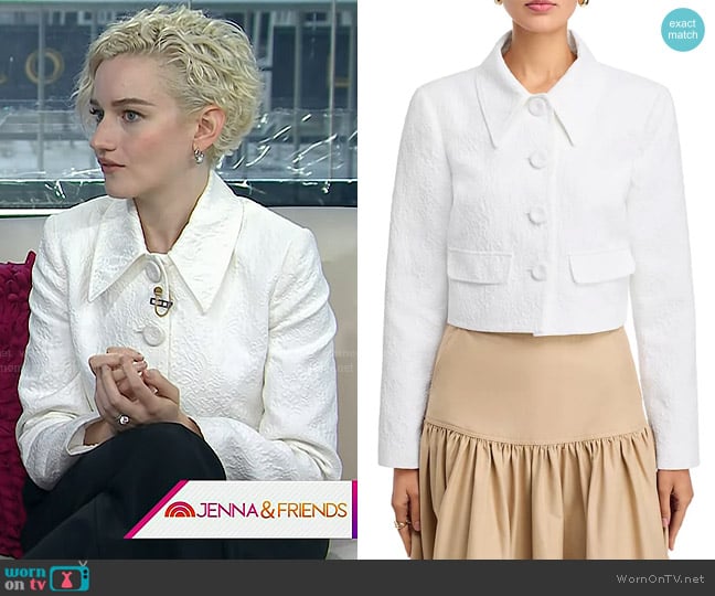 Carolina Herrera Cropped Collared Jacket worn by Julia Garner on Today