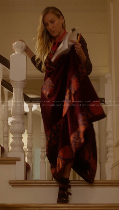 Carrie's buckle sandals on And Just Like That